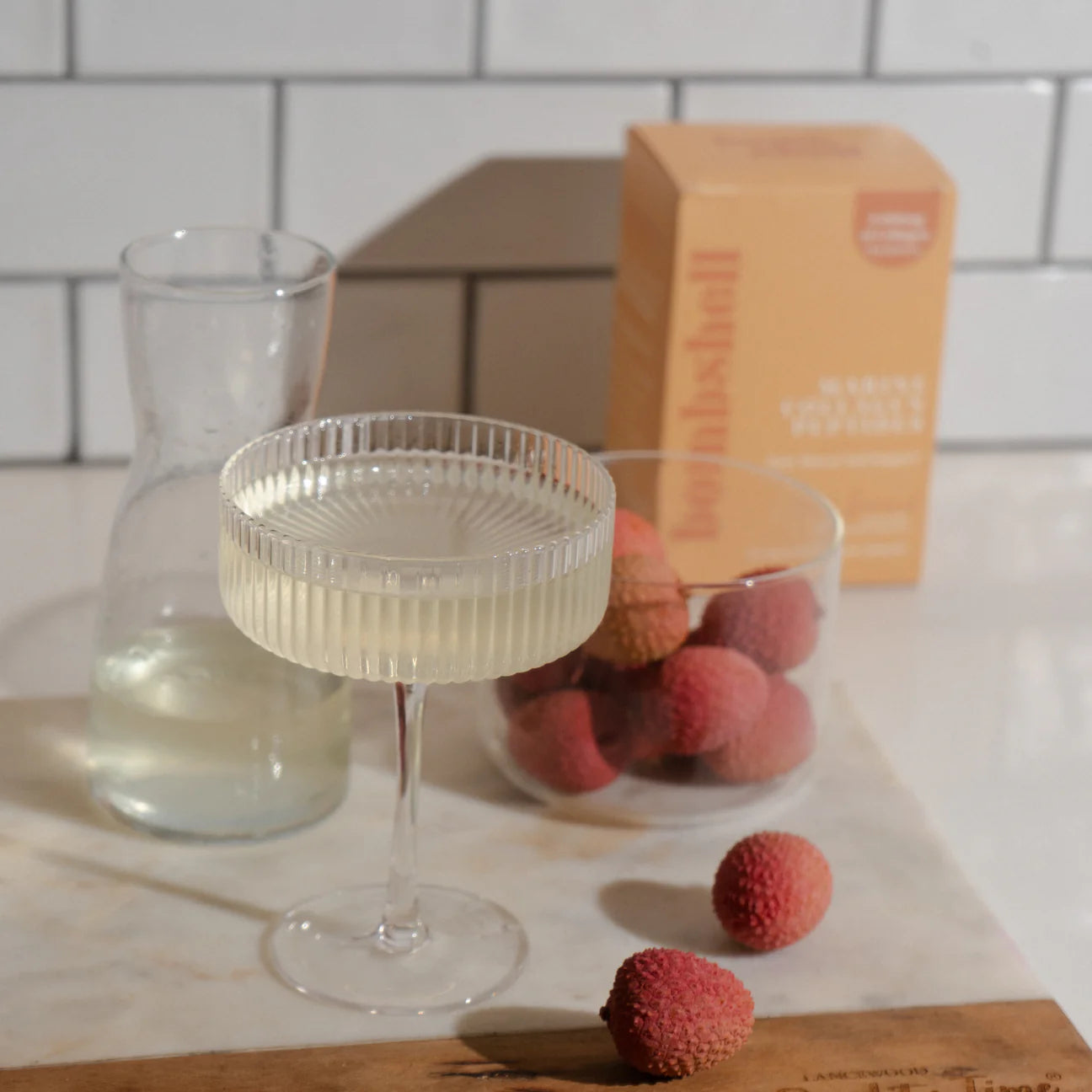 Bombshell Flavoured Marine Collagen Sachets: Litchi Or Watermelon (20x10g Sachets)