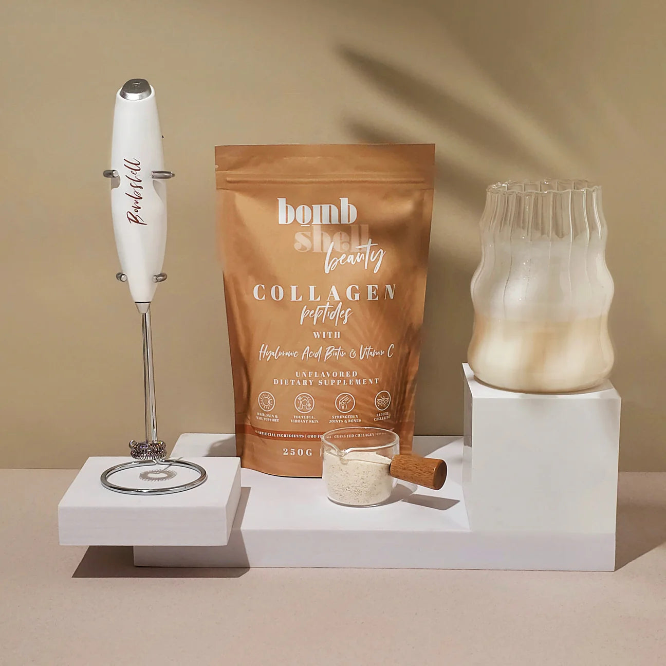 Bombshell Beauty: Bovine Collagen, Hyaluronic Acid, Vitamin C & Biotin (250g)